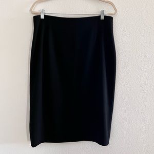 Escada black skirt with multiple slits in the back size 44
